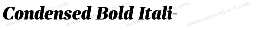 Condensed Bold Itali字体转换
